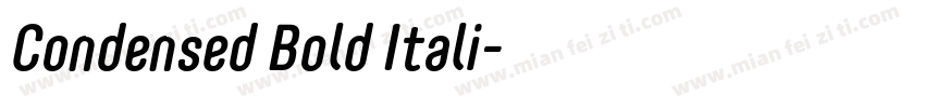 Condensed Bold Itali字体转换